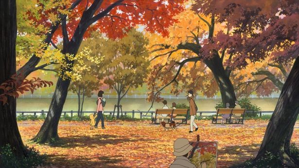 東京都国立市をベースにした街(『おおかみこどもの雨と雪』)