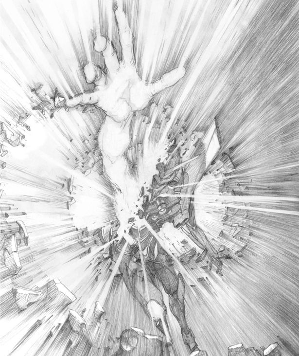 画集に収録されている『シン・エヴァンゲリオン劇場版』劇場パンフレット表紙の原画