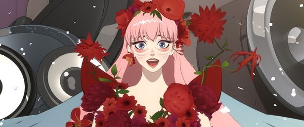 すずは仮想空間＜U＞で歌姫ベルとして自己表現をする(『竜とそばかすの姫』)