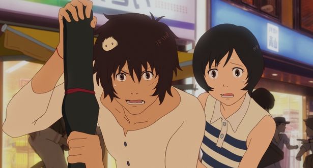 楓から学ぶ楽しさを教えてもらった九太。渋谷と渋天街、そして楓を守るために戦う！(『バケモノの子』)