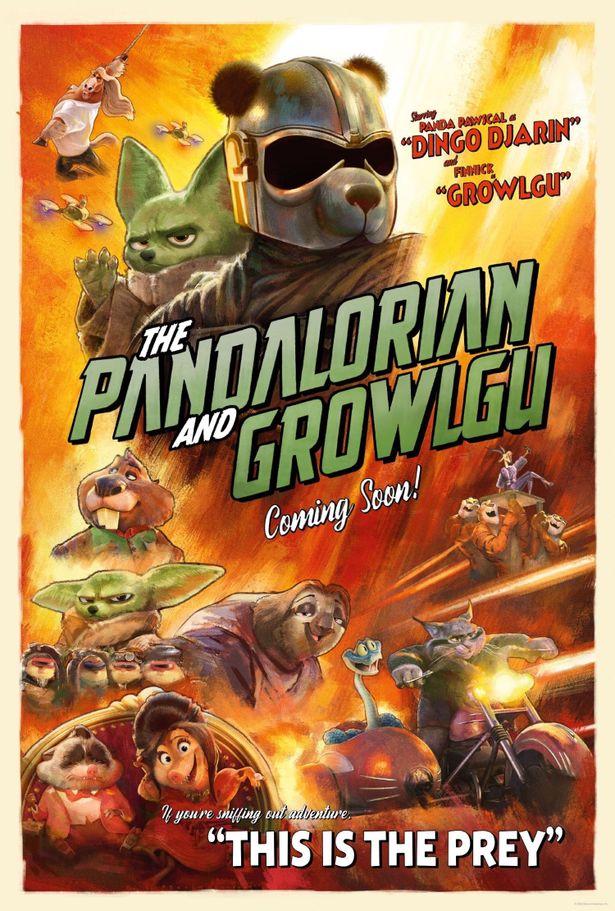 『スター・ウォーズ／マンダロリアン・アンド・グローグー』風ポスターは「パンダロリアン」の姿が！