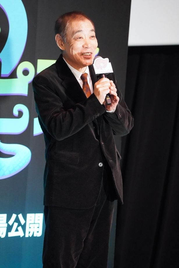 本作への参加を「孫がよろこんでくれた」と笑顔で報告