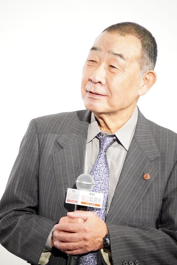 『緊急取調室 THE FINAL』初日舞台挨拶に登壇したでんでん