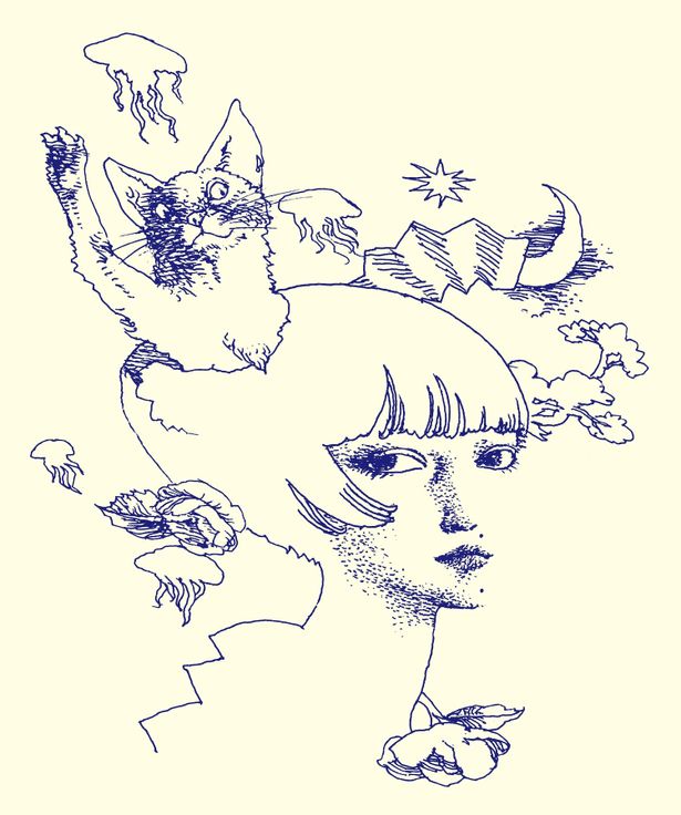 【写真を見る】宇野亞喜良による椎名林檎のアーティスト画像