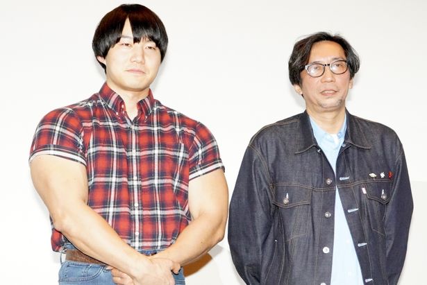 映画『楓』(公開中)のスペシャルトークイベントに登壇した行定勲監督と芸人の青木マッチョ(かけおち)