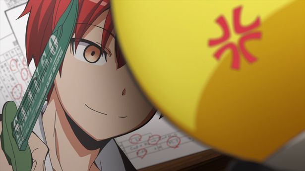 成績優秀ながら粗暴な性格で、停学していた時期もある業(「暗殺教室」第1期)