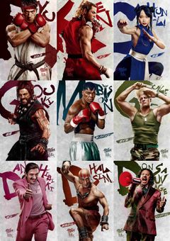 リュウ、ケン、春麗、ダルシム、エドモンド本田らおなじみのファイターたちを写したキャラクタービジュアル