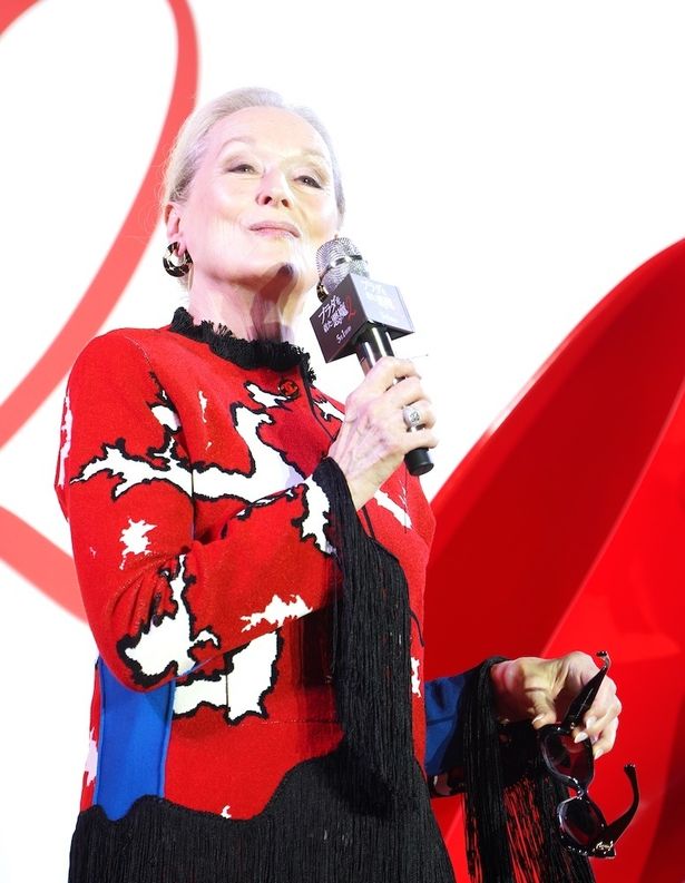 映画の名セリフを口にする際、一瞬でミランダの表情になるストリープに観客は大喜び