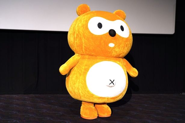 出迎えるポンタくんに観客は大喜び