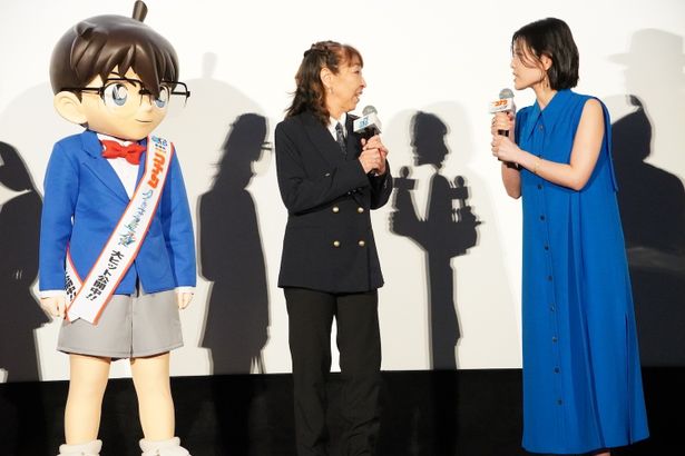 『名探偵コナン ハイウェイの堕天使』公開記念舞台挨拶の様子