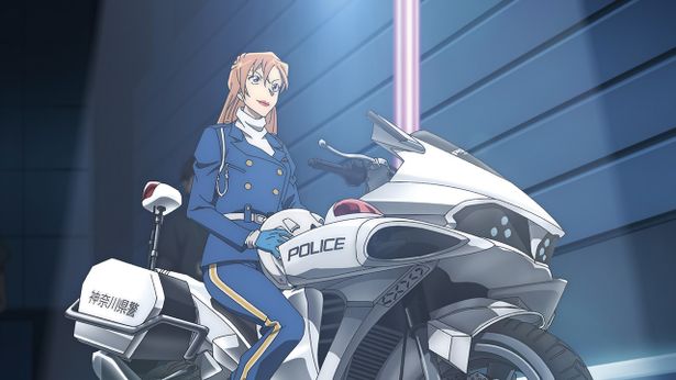 モーターサイクルフェスティバルでお披露目された、最新技術を搭載した白バイ「エンジェル」