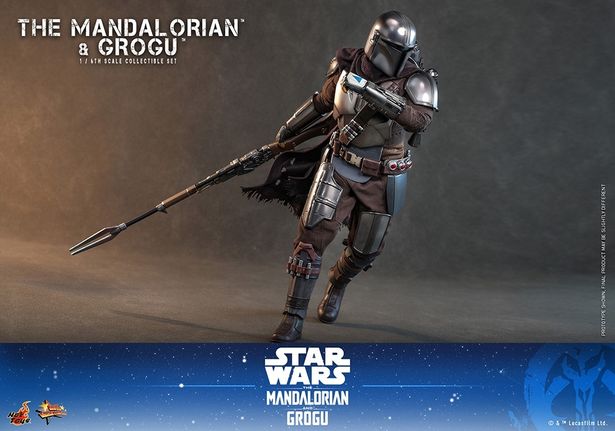 武器と可動の組み合わせで多彩なシーンを再現(「【ムービー・マスターピース】『スター・ウォーズ／マンダロリアン・アンド・グローグー』1/6スケールフィギュア マンダロリアン＆グローグー」)