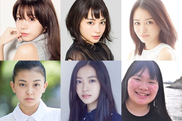 なかよし6人組を演じる、写真左上から池田エライザ、広瀬すず、山本舞香、野田美桜、田辺桃子、富田望生