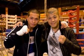 イッチーのボクサー姿に亀田選手も大満足