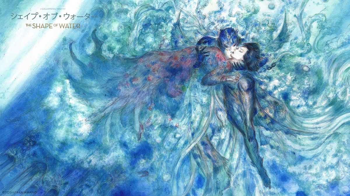 天野喜孝イラスト 女性と魚のアート 天野喜孝イラスト 女性と魚のアート