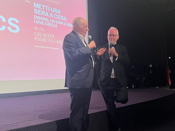 【写真を見る】脚本のダリオ・アルジェントとカンヌ映画祭のチーフ、ティエリー・フレモーによるトークセッションの様子