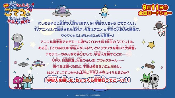 『映画「宇宙なんちゃら こてつくん」うっかり出てきた宇宙人を探せ！』のイントロダクション