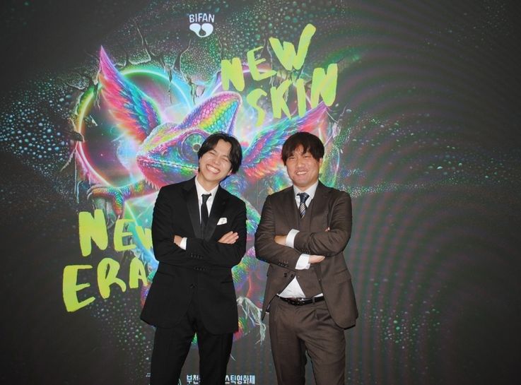 『5秒で完全犯罪を生成する方法』で第30回プチョン国際ファンタスティック映画祭に参加した主演の重岡大毅と近藤亮太監督