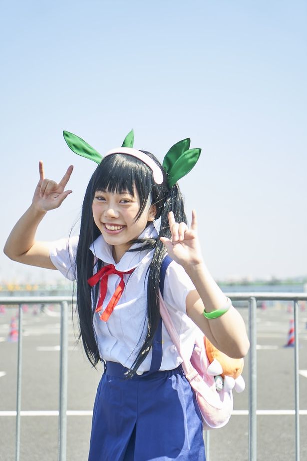 容姿の似た某キャラクターを思わせるポーズ！