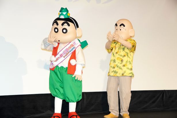 『映画クレヨンしんちゃん 奇々怪々！オラの妖怪バケ～ション』初日舞台挨拶の様子