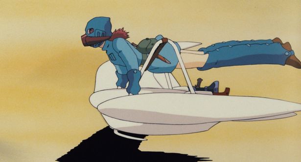 ヒッグと同じく、空を舞うナウシカ(『風の谷のナウシカ』)