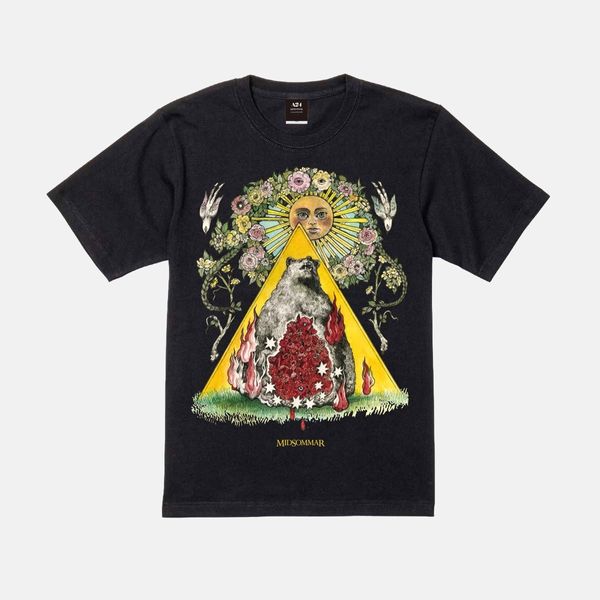 A24公認 ヒグチユウコ ホラーコレクション『ミッドサマー』オリジナルTシャツ(ブラック)9,900円(税込)