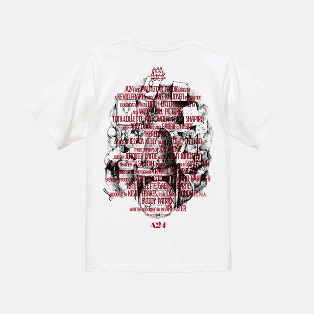 A24公認 ヒグチユウコ ホラーコレクション『ヘレディタリー／継承』オリジナルTシャツ(チャーリー)の背面