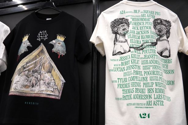 『へレディタリー／継承』のTシャツには、劇中で強烈な印象を残すハトの首が描かれている