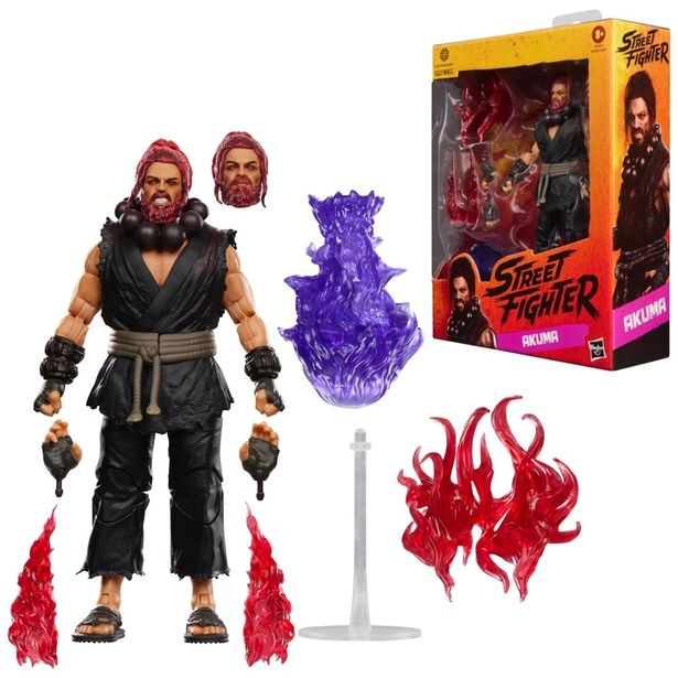 付属品などセットの内容はこちら(「ストリートファイター／ザ・ムービー: 豪鬼 1/12 アクションフィギュア」)