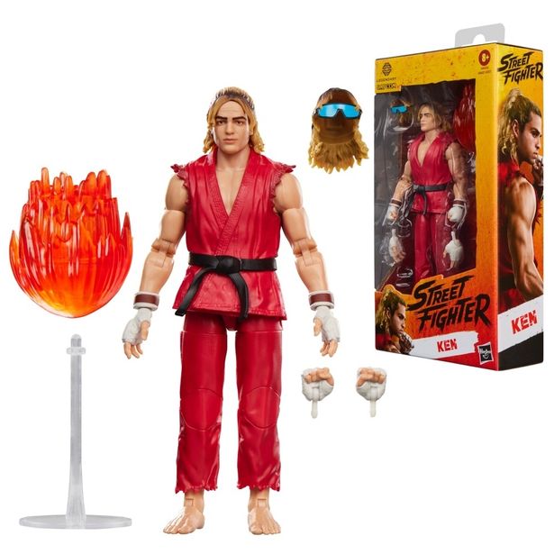 付属品などセットの内容はこちら(「ストリートファイター／ザ・ムービー: ケン 1/12 アクションフィギュア」)