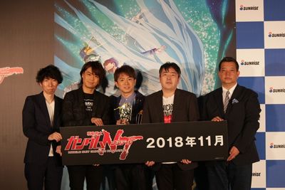 右から、小形尚弘、浪川大輔、濱口優、福井晴敏、宮河恭夫