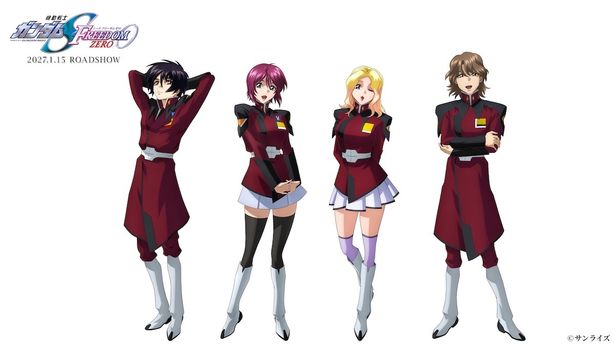 （左から）シン、ルナマリア、アグネス、レオナード