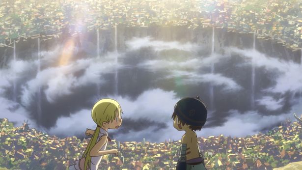 巨大な大穴「アビス」の縁に築かれた街、オース(TVシリーズ第1期より)