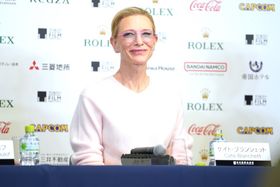 第39回東京国際映画祭(TIFF)にて開催された「ディスプレイスメント・フィルム・ファンド」のQ&Aに出席したケイト・ブランシェット(ディスプレイスメント・フィルム・ファンド 共同創設者・リーダー)