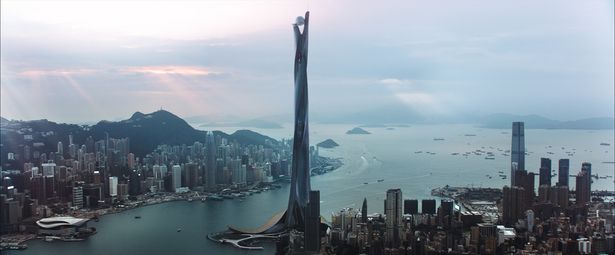 【写真を見る】物語の舞台はココ！1000m超えの超高層ハイテクビル「ザ・パール」