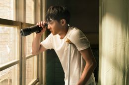 病室の窓から見える邸宅に住む女性に一目惚れする主人公。しかし彼女が父親にナイフを向け…