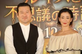 『ルイスと不思議の時計』日本語吹替版完成会見に登壇した佐藤二朗と宮沢りえ