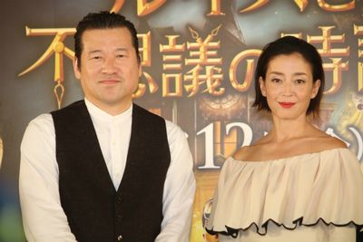 『ルイスと不思議の時計』日本語吹替版完成会見に登壇した佐藤二朗と宮沢りえ