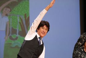 草刈正雄が主演作『体操しようよ』の完成披露舞台挨拶に登壇