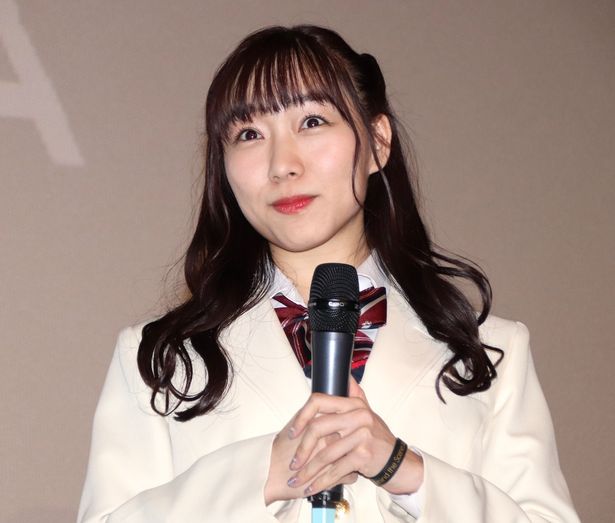 初日舞台挨拶に登壇した須田亜香里