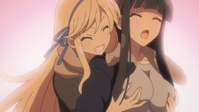 セクハラ癖のある葛城が真面目な委員長・斑鳩の胸を揉む！(第1話「CHANGE THE WORLD」) 