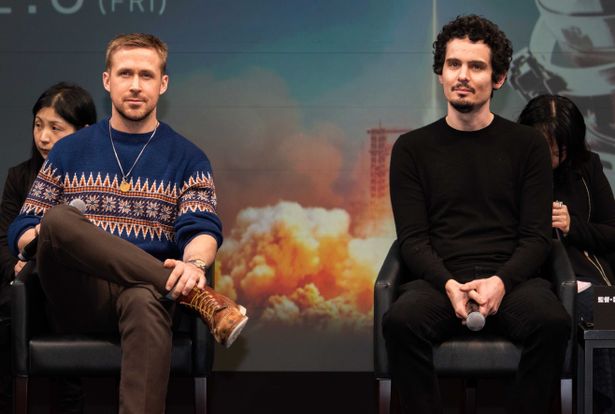 ライアンとチャゼル監督は作品の裏話や、宇宙への想いを語った