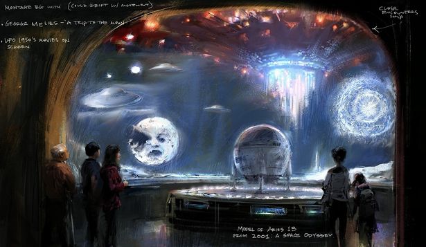 『2001年宇宙の旅』(68)のアリエス1B型月シャトルの模型