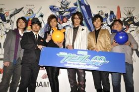 初日舞台あいさつに登場した神谷浩史、吉野裕行、三木眞一郎、宮野真守、勝地涼、水島精二監督（写真左から）