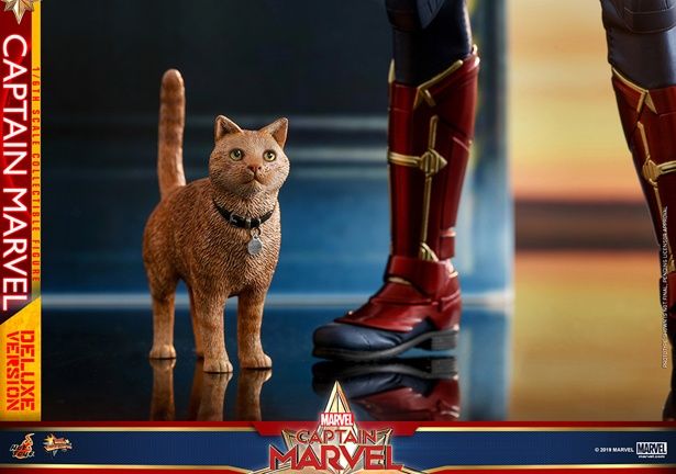 猫のグースまで付いてくるこだわりよう。かわいすぎ！(【ムービー・マスターピース】『キャプテン・マーベル』1/6スケールフィギュア　キャプテン・マーベル)