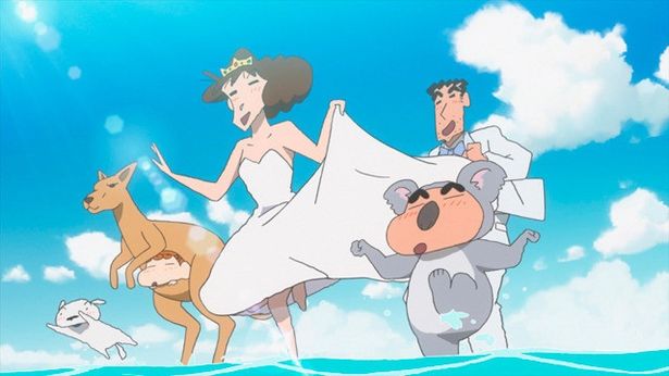 野原一家が新婚旅行を満喫！