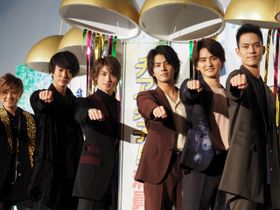 映画『チア男子』初日舞台挨拶に登壇した横浜流星、中尾暢樹たち