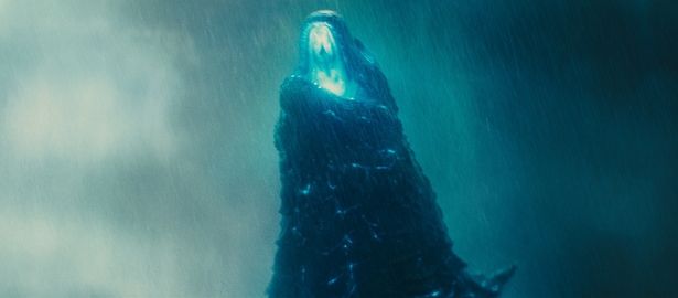ゴジラが空に向かって咆哮する！