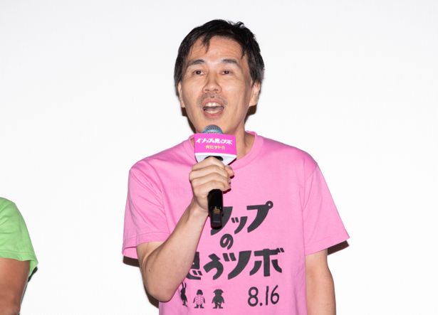 兎草信司役を演じたのは、登壇者の中で最年長の桐生コウジ。北野武作品に数多く出演している実力派
