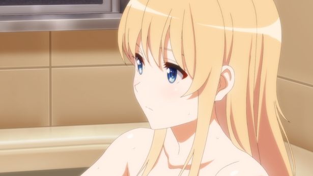 お風呂では髪を下ろす英梨々
